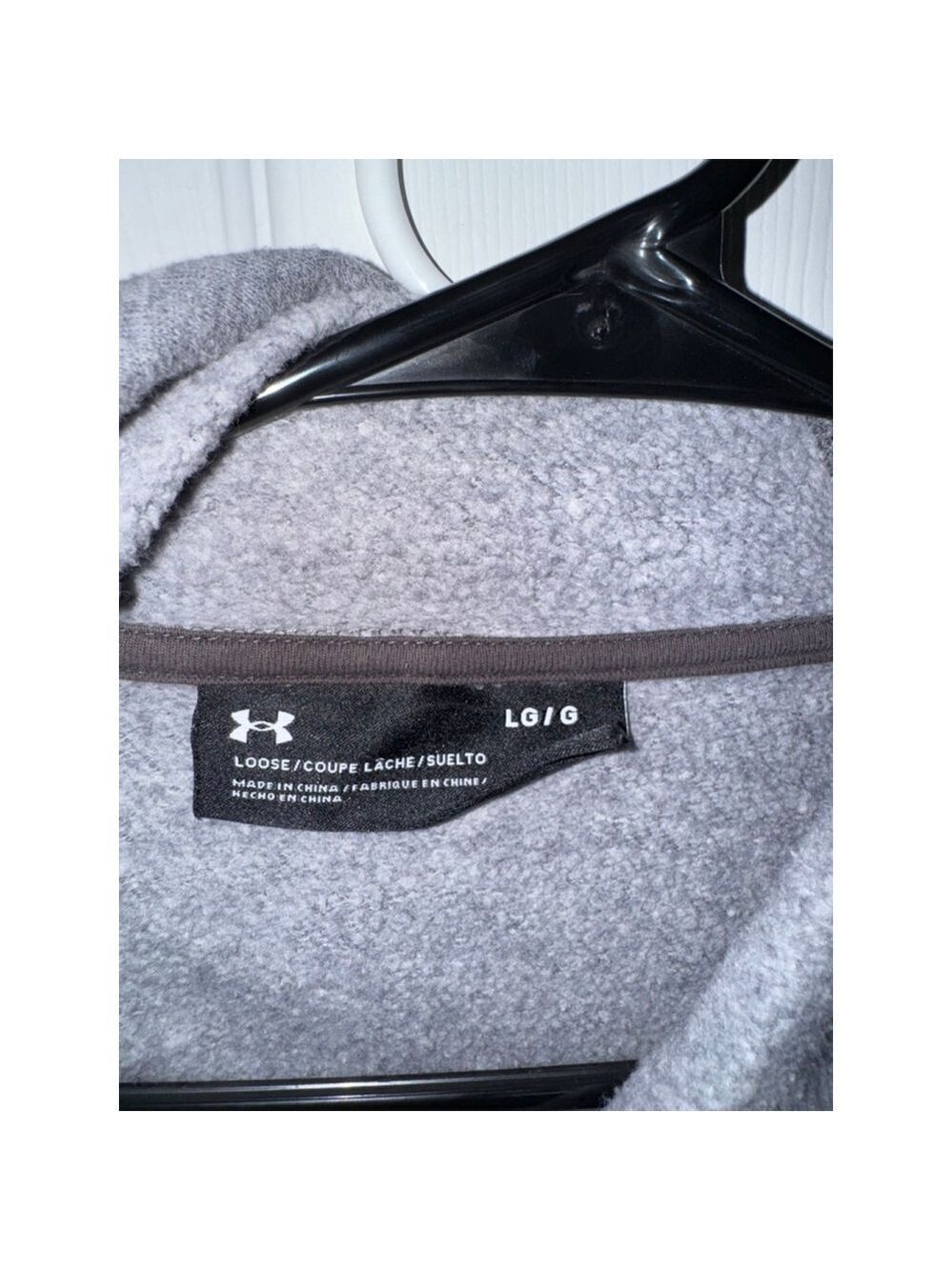 Under Armour Women’s Gray Hoodie Large Athletic Pullover Logo Sweatshirt - Picture 3 of 7